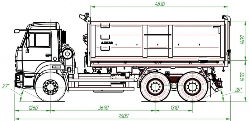 Самосвал AMKAR-658901-10E