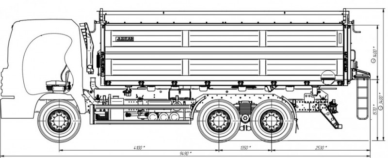 Самосвал-зерновоз AMKAR-658984-41