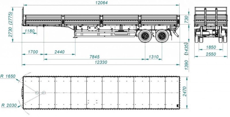 Полуприцеп бортовой AMKAR-9408-02