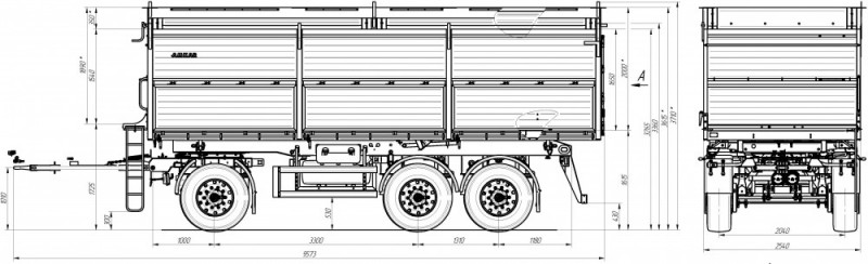 Прицеп самосвальный AMKAR-8595-42